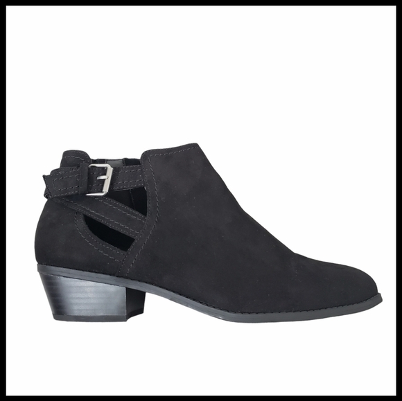 torrid Shoes - Torrid Women's Faux Suede Cut Out Ankle Bootie Size 10.5 Extra Wide Width WW